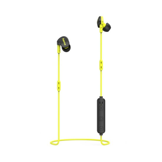 Hama Bluetooth&reg;-koptelefoon Freedom Athletics II In-ear Microf. Zwart/geel