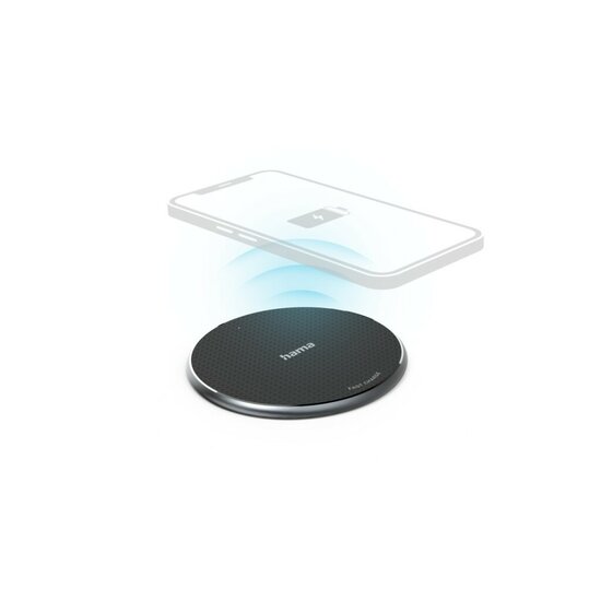 Hama Wireless Charger Set QI-FC10 10 W Draadl. Smartphone-oplaadpad Zwart