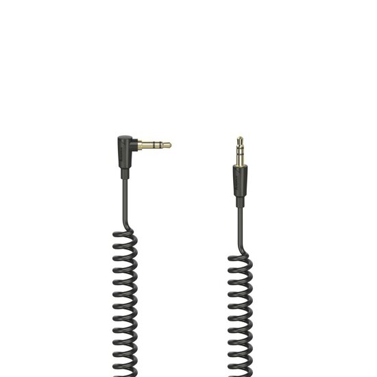 Hama Spiraalkabel Flexi-Slim 3,5-mm-jack-st. 90&deg;- Stekker Stereo 1,5 M