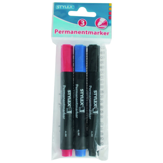 Stylex Permanent Markers 3 stuks