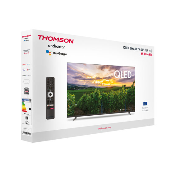 Thomson 55QA2S13 QLED UHD Android TV 55 Inch Zwart