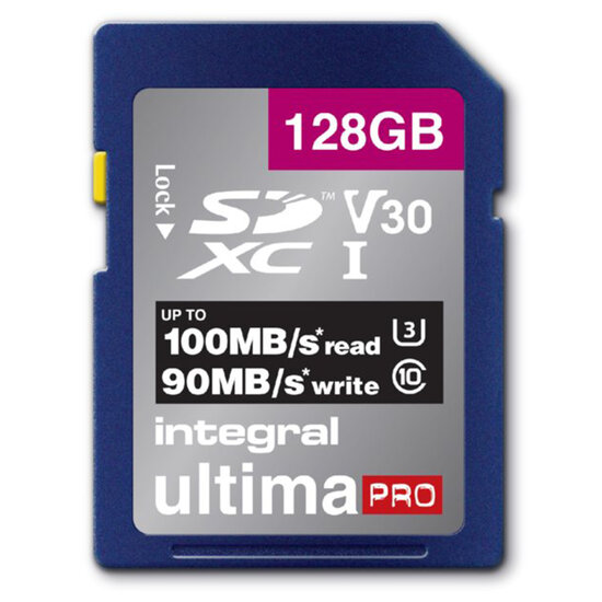 Integral Sdxc V30 100/90mbs Pro 128gb