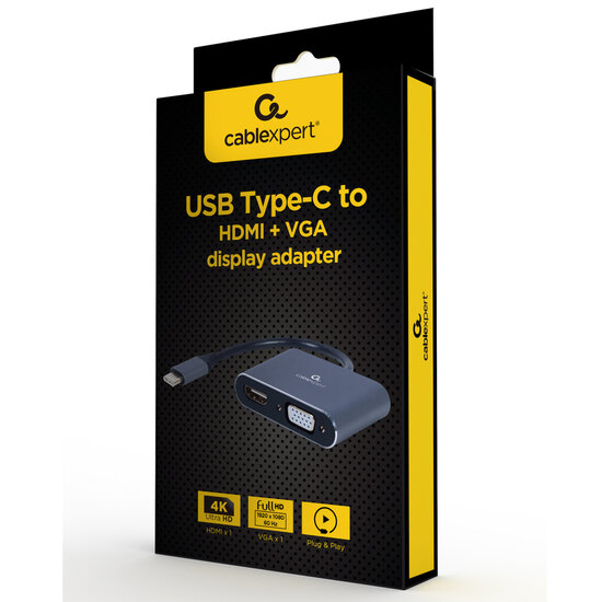 Cablexpert Gmb Adapter Usb-c-&gt;hdmi En Vga