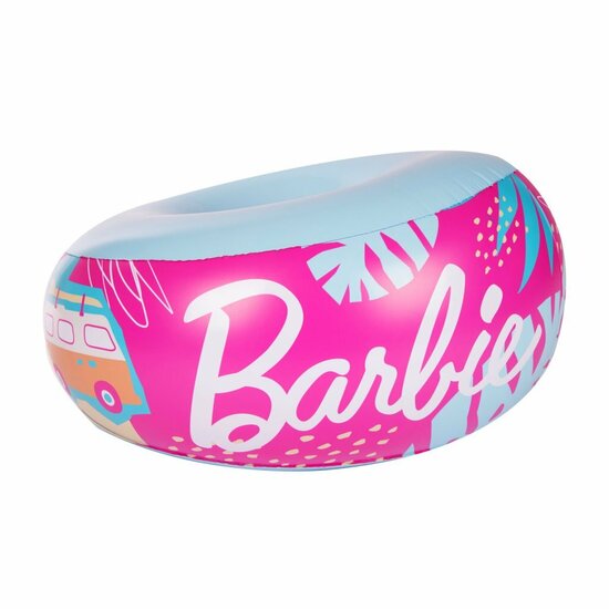 Barbie Opblaasbare Stoel 35x62 cm Roze/Blauw