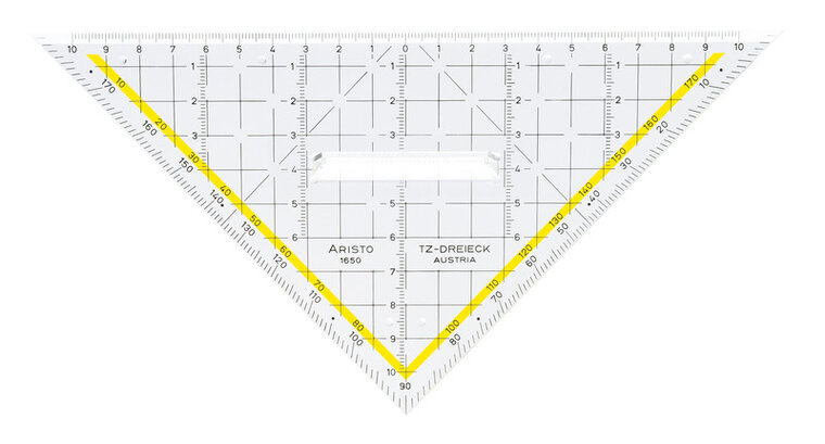 Aristo AR-1650/2 Tekendriehoek 22,5 Cm Met Greep