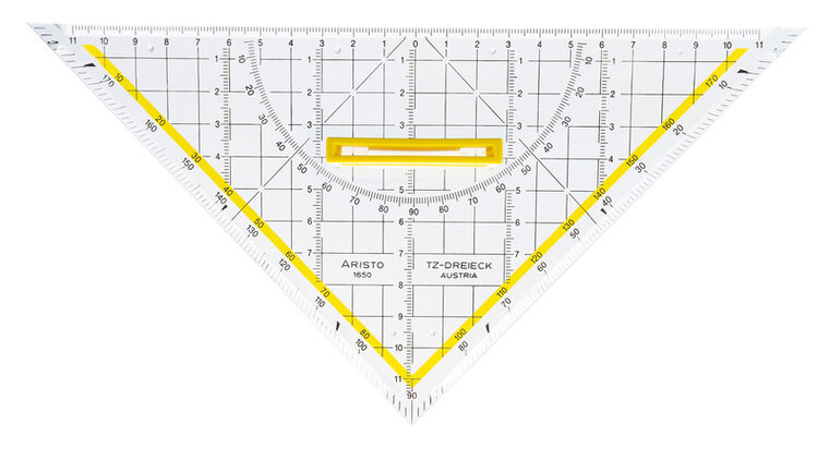 Aristo AR-1650/4 Tekendriehoek 25cm Met Afneembare Greep