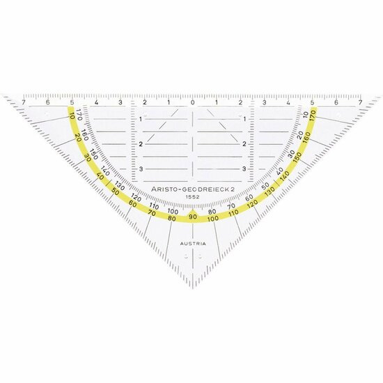 Aristo AR-18100B 3in1 Geocoverset Basic Geocover/Geodriehoek/Tekendriehoek Rood