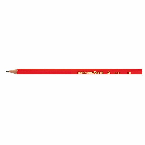 Eberhard Faber EF-510200 Potlood HB Driekantig Rood Gelakt