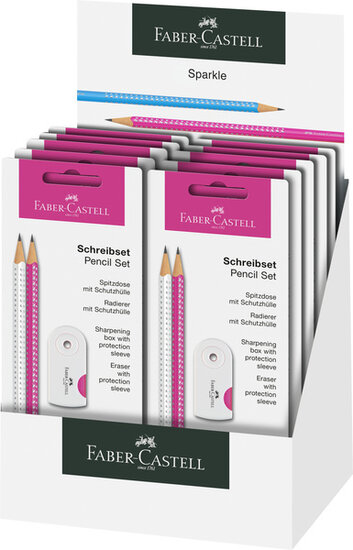 Faber Castell FC-218495 Schrijfset Faber-Castell Sparkle Wit/roze